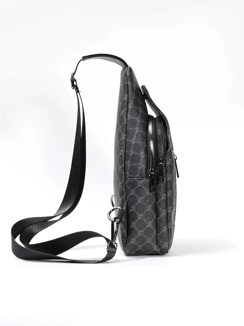 Vintage torba za prsa od umjetne kože za muškarce, muška putna torbica preko ramena s više džepova, ruksak s patentnim zatvaračem