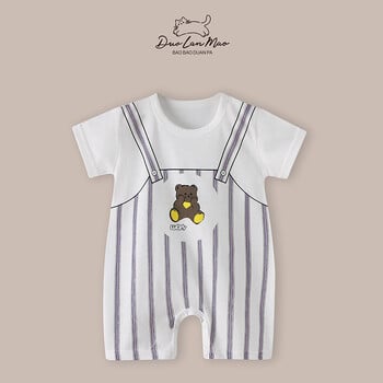 2023 Baby Toddler Romper Summer Νέο Κορεάτικο στυλ Βρεφικό Boy Slim κοντομάνικο Βρεφικό κοριτσάκι One Piece Romper