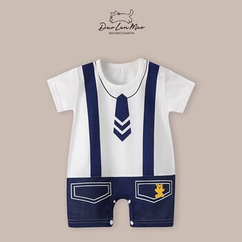 2023 Baby Toddler Romper Summer Νέο Κορεάτικο στυλ Βρεφικό Boy Slim κοντομάνικο Βρεφικό κοριτσάκι One Piece Romper