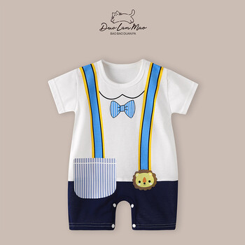 2023 Baby Toddler Romper Summer Νέο Κορεάτικο στυλ Βρεφικό Boy Slim κοντομάνικο Βρεφικό κοριτσάκι One Piece Romper