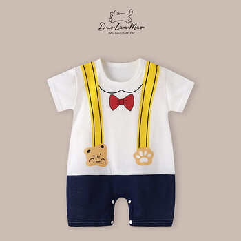 2023 Baby Toddler Romper Summer Νέο Κορεάτικο στυλ Βρεφικό Boy Slim κοντομάνικο Βρεφικό κοριτσάκι One Piece Romper