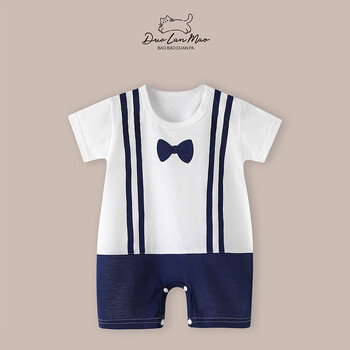 2023 Baby Toddler Romper Summer Νέο Κορεάτικο στυλ Βρεφικό Boy Slim κοντομάνικο Βρεφικό κοριτσάκι One Piece Romper