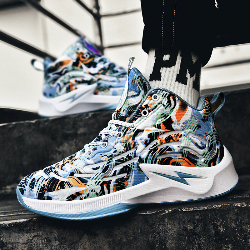 Comerț cu ridicata Pantofi pentru bărbați Pantofi sport noi pentru bărbați Pantofi pentru studenți cu talpă groasă, plasă de modă, pantofi de baschet înalți, respirabili