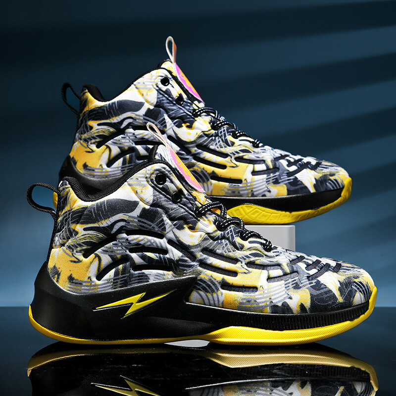 Comerț cu ridicata Pantofi pentru bărbați Pantofi sport noi pentru bărbați Pantofi pentru studenți cu talpă groasă, plasă de modă, pantofi de baschet înalți, respirabili