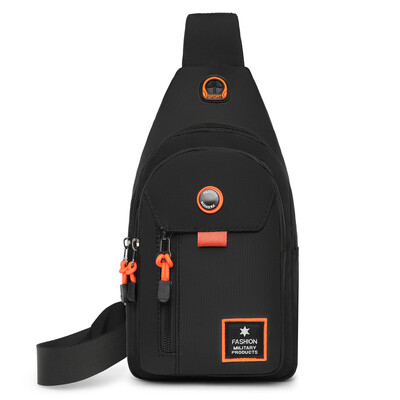 Geantă pentru piept pentru bărbați, cu buzunare multiple, rezistentă la apă