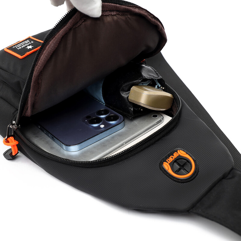 Geantă pentru piept pentru bărbați, cu buzunare multiple, rezistentă la apă