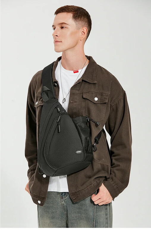 Jauna vīriešu ūdensnecaurlaidīga krūšu soma, soma jauniešiem, daudzfunkcionāla liela ietilpības sporta un atpūtas ceļojumu soma