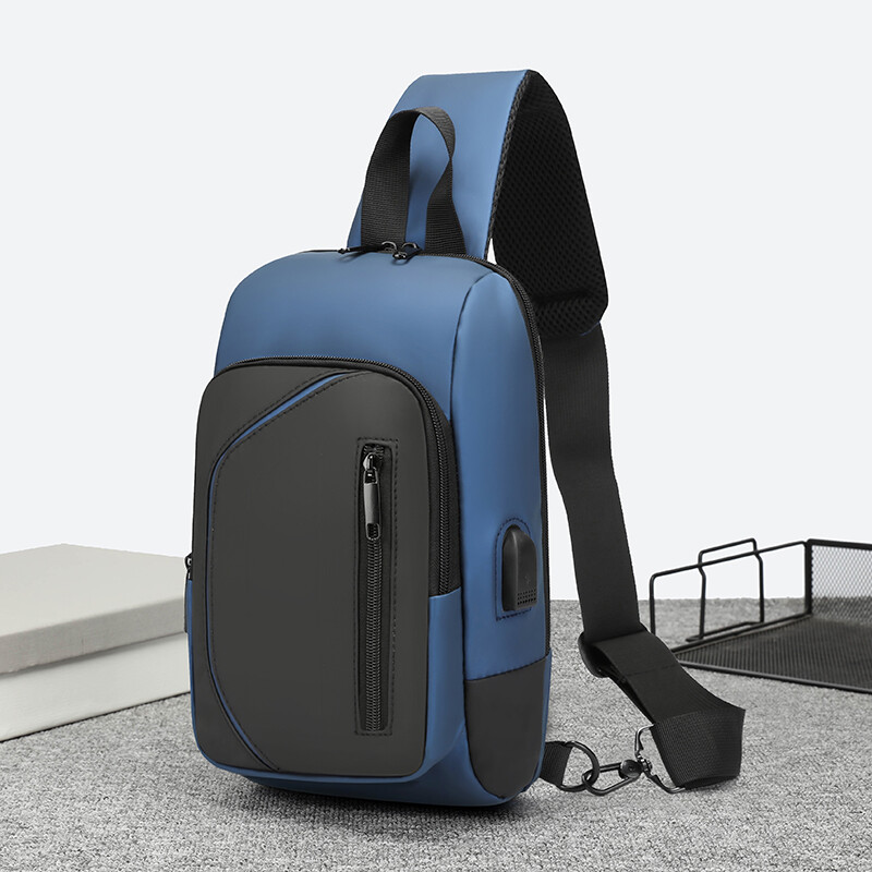 2024 Nova marka torba za prsa za muškarce Torba preko ramena Vodootporna USB torba za rame Protuprovalna putna torba za vanjske prsa
