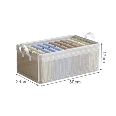 Coș de depozitare transparent din PVC pentru haine Cutie de depozitare lenjerie de corp Cadru din oțel inoxidabil Organizator de garderobă Cutie de pânză impermeabilă
