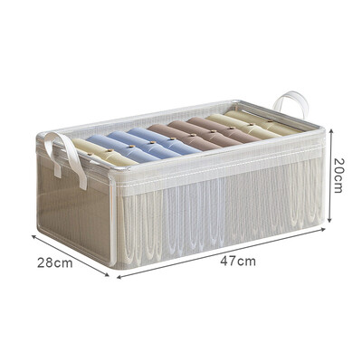 Coș de depozitare transparent din PVC pentru haine Cutie de depozitare lenjerie de corp Cadru din oțel inoxidabil Organizator de garderobă Cutie de pânză impermeabilă