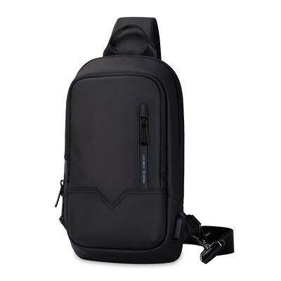 HK ūdensnecaurlaidīgas krūšu somas lielas ietilpības Crossbody somas vīriešiem un sievietēm Oksfordas modernas daudzfunkcionālas vīriešu plecu somas ar USB