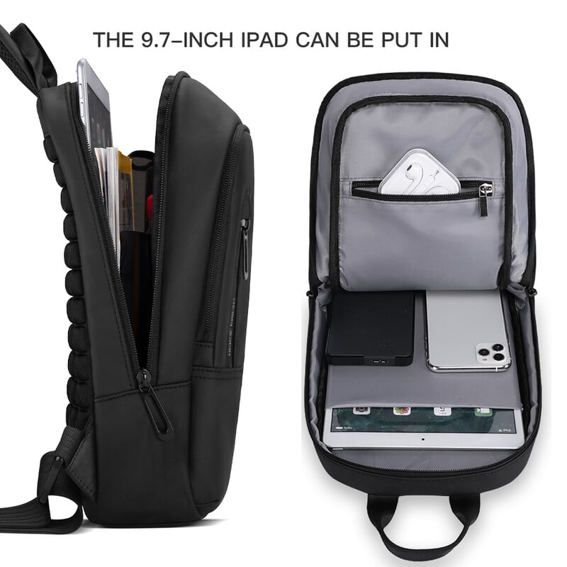 HK ūdensnecaurlaidīgas krūšu somas lielas ietilpības Crossbody somas vīriešiem un sievietēm Oksfordas modernas daudzfunkcionālas vīriešu plecu somas ar USB