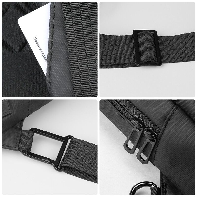 HK ūdensnecaurlaidīgas krūšu somas lielas ietilpības Crossbody somas vīriešiem un sievietēm Oksfordas modernas daudzfunkcionālas vīriešu plecu somas ar USB