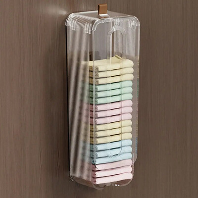 Cutie de depozitare pentru lenjerie de corp, montată pe perete, cu economie de spațiu, din plastic Sutien pentru îmbrăcăminte, cutie organizatoare auto-adezivă pentru casă