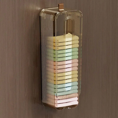 Cutie de depozitare pentru lenjerie de corp, montată pe perete, cu economie de spațiu, din plastic Sutien pentru îmbrăcăminte, cutie organizatoare auto-adezivă pentru casă