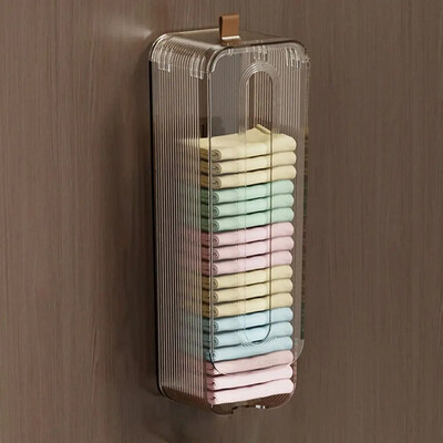 Cutie de depozitare pentru lenjerie de corp, montată pe perete, cu economie de spațiu, din plastic Sutien pentru îmbrăcăminte, cutie organizatoare auto-adezivă pentru casă