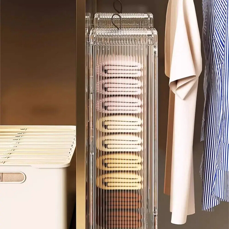 Cutie de depozitare pentru lenjerie de corp, montată pe perete, cu economie de spațiu, din plastic Sutien pentru îmbrăcăminte, cutie organizatoare auto-adezivă pentru casă