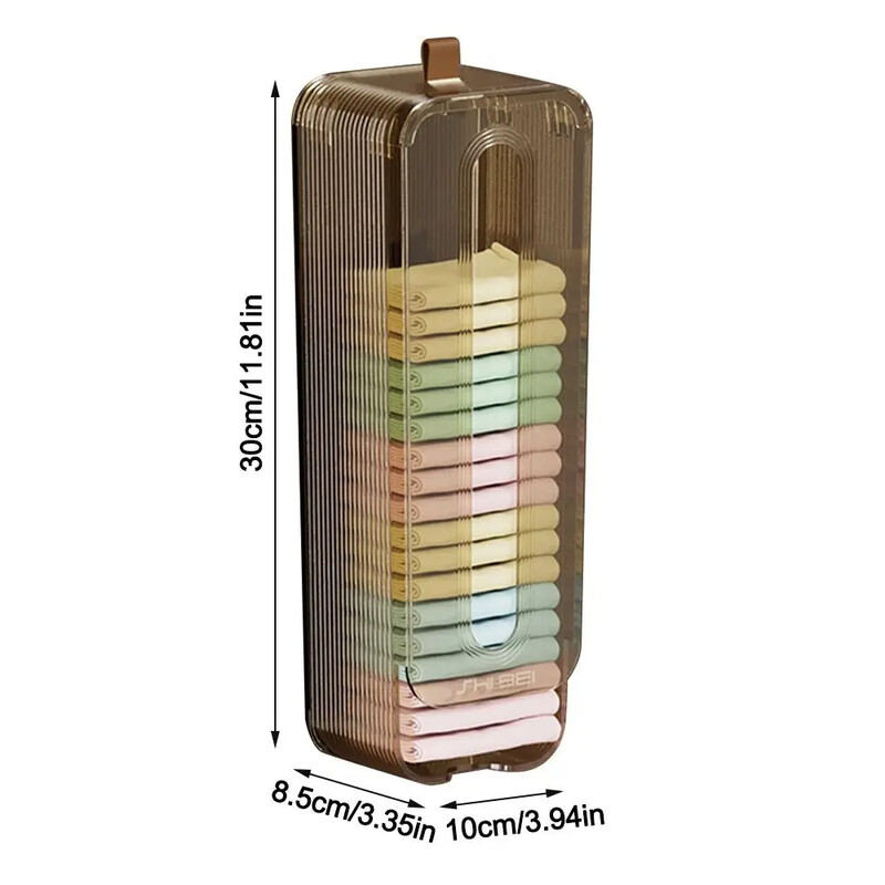 Cutie de depozitare pentru lenjerie de corp, montată pe perete, cu economie de spațiu, din plastic Sutien pentru îmbrăcăminte, cutie organizatoare auto-adezivă pentru casă