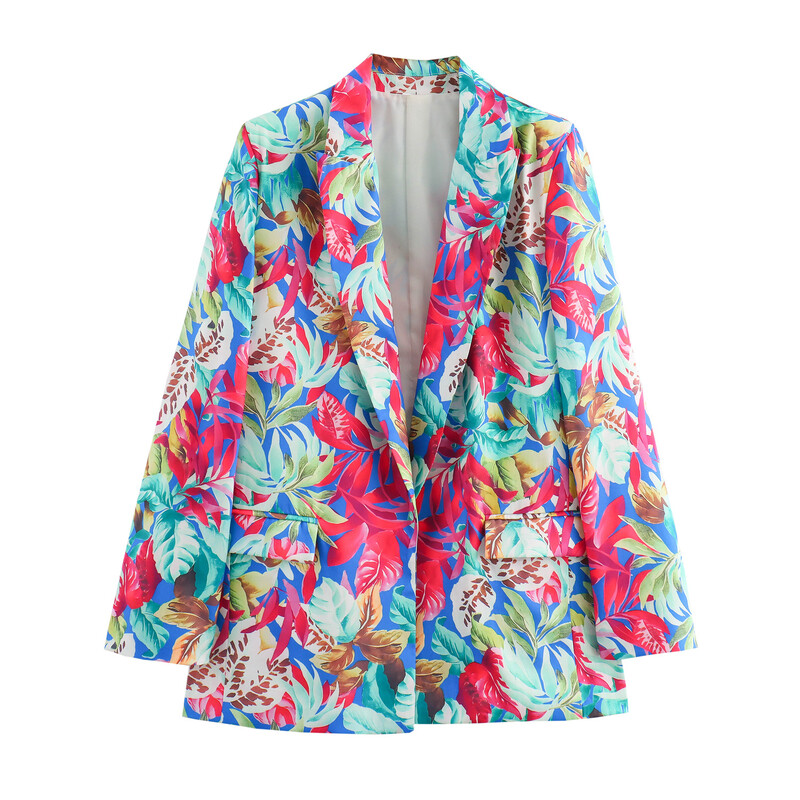 Női szatén mintás ing öltöny Kardigán dzseki hosszú ujjú blézerkabát rugalmas derék alkalmi nadrágok Otthon Tavaszi munka Üzleti viselet