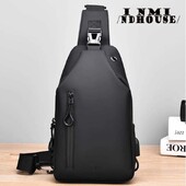 inmindhouse mellkastáska divatos új, egyszínű férfi melltáska alkalmi kültéri divatos válltáska