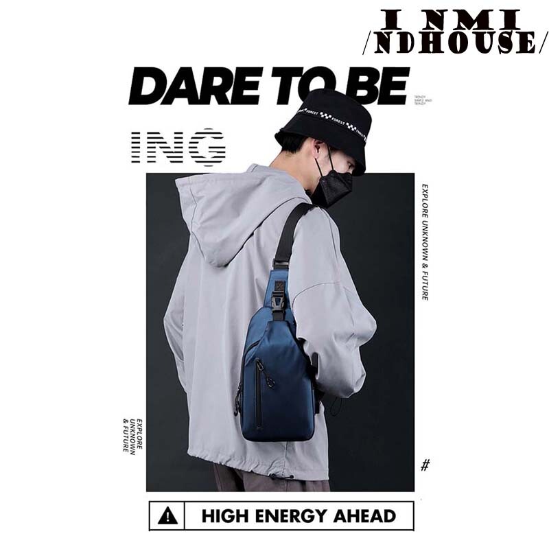 inmindhouse mellkastáska divatos új, egyszínű férfi melltáska alkalmi kültéri divatos válltáska