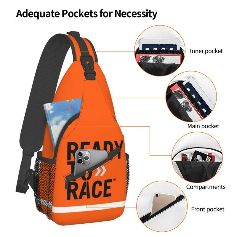 Racing Sport Motocicletă gata de cursă Sling Crossbody Rucsac Bărbați Genți de piept de umăr pentru călătorii
