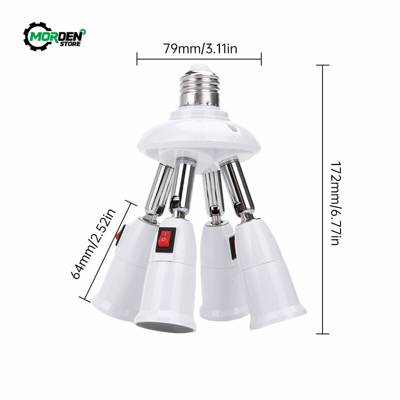E27 4 3 in 1/2 in 1/ 4/in1 LED spuldzes pārveidotāja ligzdas adaptera lampas turētāja pamatnes pārveidotājs mājas apgaismojuma piederumiem