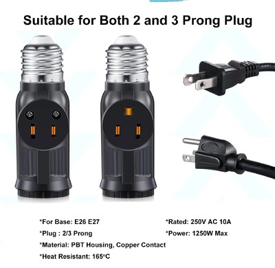 2 τμχ E26 E27 Screw B22 Bayonet Βαθμολογία 220V6A Λαμπτήρας βάσης Φωτεινής υποδοχής σε πρίζες εναλλασσόμενου ρεύματος AC ΗΠΑ Μετατροπέας βύσματος προσαρμογέα