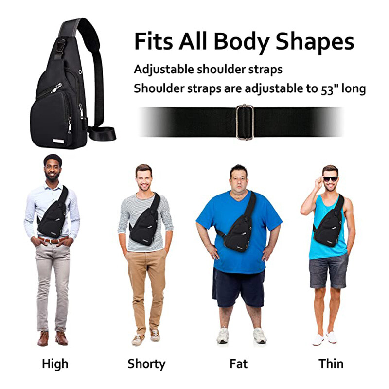 2024 Νέες ανδρικές τσάντες Tide Τσάντες μόδας Τσάντες ώμου Εξωτερική επιχείρηση Τσάντα χιαστί Φοιτητικά αγόρια Τσάντα στήθους μεγάλης χωρητικότητας