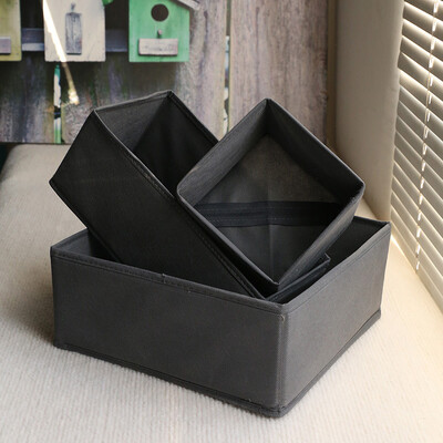 Cutie de depozitare pentru lenjerie de corp pliabil din pânză Oxford, 3 buc, cutie de depozitare, sertar, organizator pentru lenjerie sutiene, șosete, îmbrăcăminte, portmonee, eșarfe