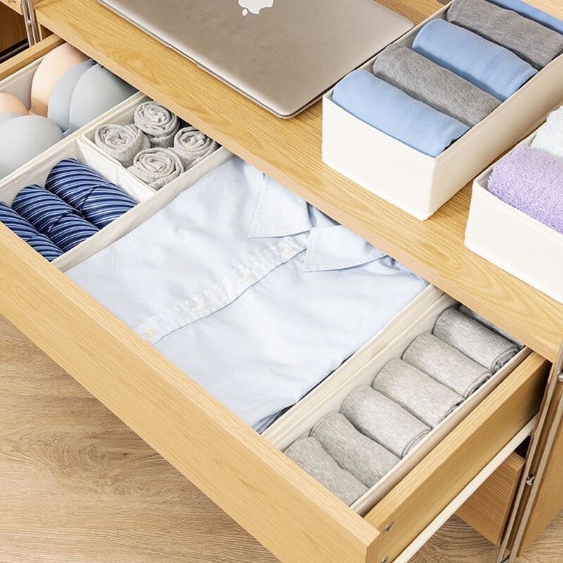 Cutie de depozitare pentru lenjerie de corp pliabil din pânză Oxford, 3 buc, cutie de depozitare, sertar, organizator pentru lenjerie sutiene, șosete, îmbrăcăminte, portmonee, eșarfe