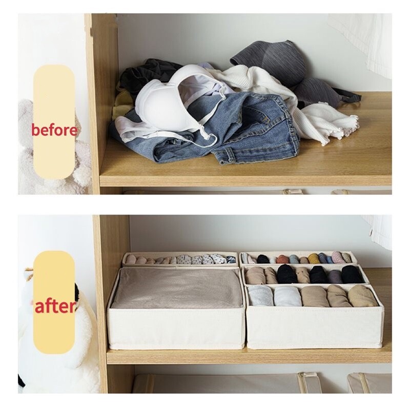 Cutie de depozitare pentru lenjerie de corp pliabil din pânză Oxford, 3 buc, cutie de depozitare, sertar, organizator pentru lenjerie sutiene, șosete, îmbrăcăminte, portmonee, eșarfe