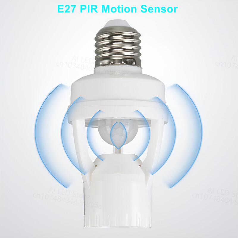 Nutikas 110V-240V 60W PIR induktsioon-infrapuna liikumisandur E27 LED lambi aluse hoidik koos valgusega Juhtlüliti pirnipesa adapter