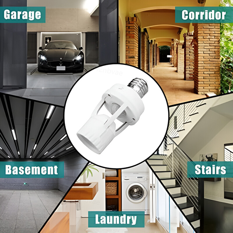 Nutikas 110V-240V 60W PIR induktsioon-infrapuna liikumisandur E27 LED lambi aluse hoidik koos valgusega Juhtlüliti pirnipesa adapter