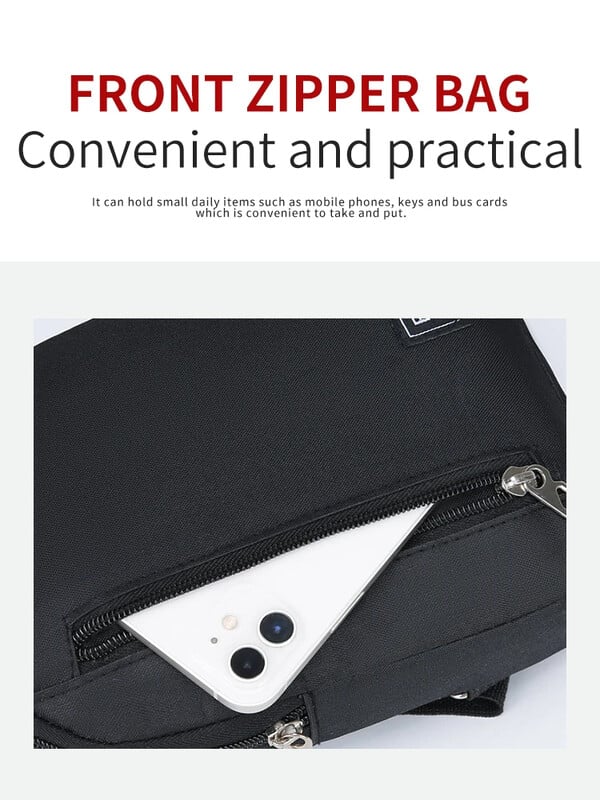 Neilona krūšu soma vīriešiem Daudzfunkcionāla ikdienas modes tendence plecu soma āra sportam Daudzpusīga Crossbody soma