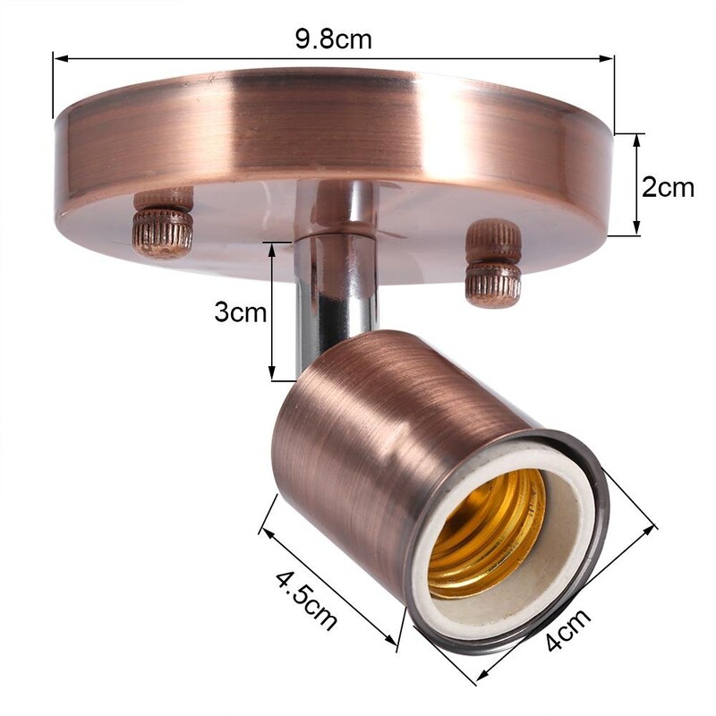 6 spalvų lempos pagrindas E26 E27 šviesos lizdas 180 laipsnių senovinis metalinis lempos lizdo laikiklis Edisono sraigtinis lemputės lempos pagrindas paprastas