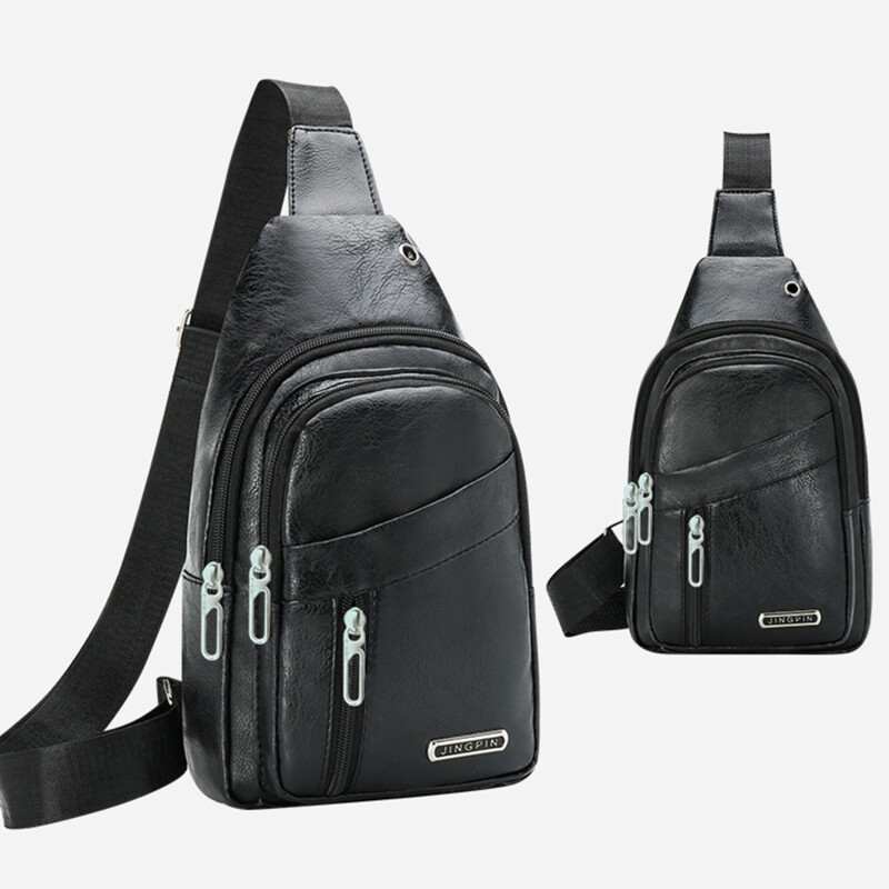 Vīriešu krūšu soma Kvalitatīvs daudzfunkcionāls Crossbody Bag Pretzagļu plecu somas Ūdensizturīgs Short Trip Plecu somu komplekts