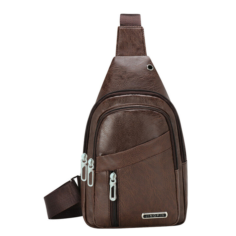 Vīriešu krūšu soma Kvalitatīvs daudzfunkcionāls Crossbody Bag Pretzagļu plecu somas Ūdensizturīgs Short Trip Plecu somu komplekts