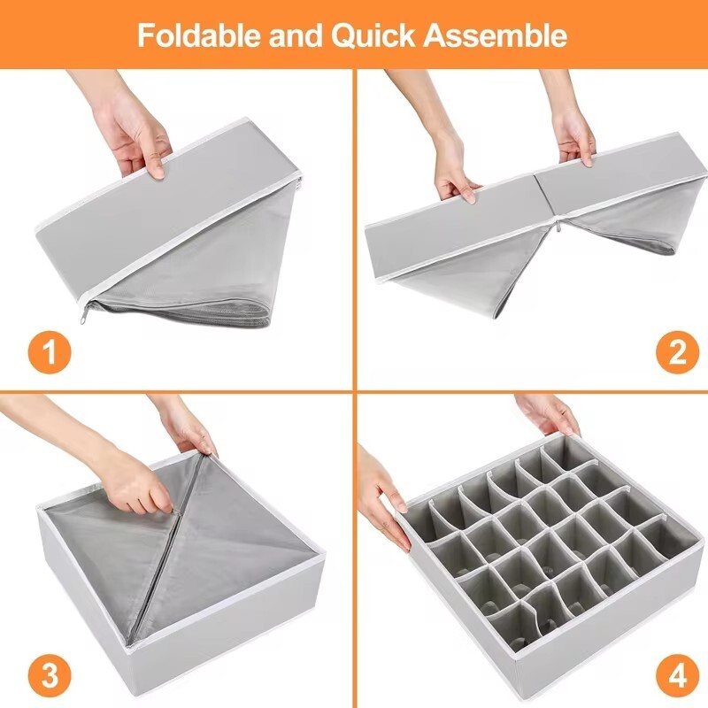 Organizator za donje rublje Čarape Grudnjak Hlače Šal Kravata Kutija za pohranu Organizatori ladica za garderobu Sklopiva torbica za organizator donjeg rublja