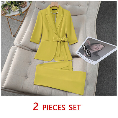 Elegantna uredska ženska odijela u francuskom stilu Svečana odjeća Nova moda 2024. Vintage sakoi s gumbima Ležerna ulična odijela s hlačama