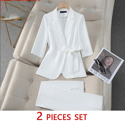 Elegantna uredska ženska odijela u francuskom stilu Svečana odjeća Nova moda 2024. Vintage sakoi s gumbima Ležerna ulična odijela s hlačama