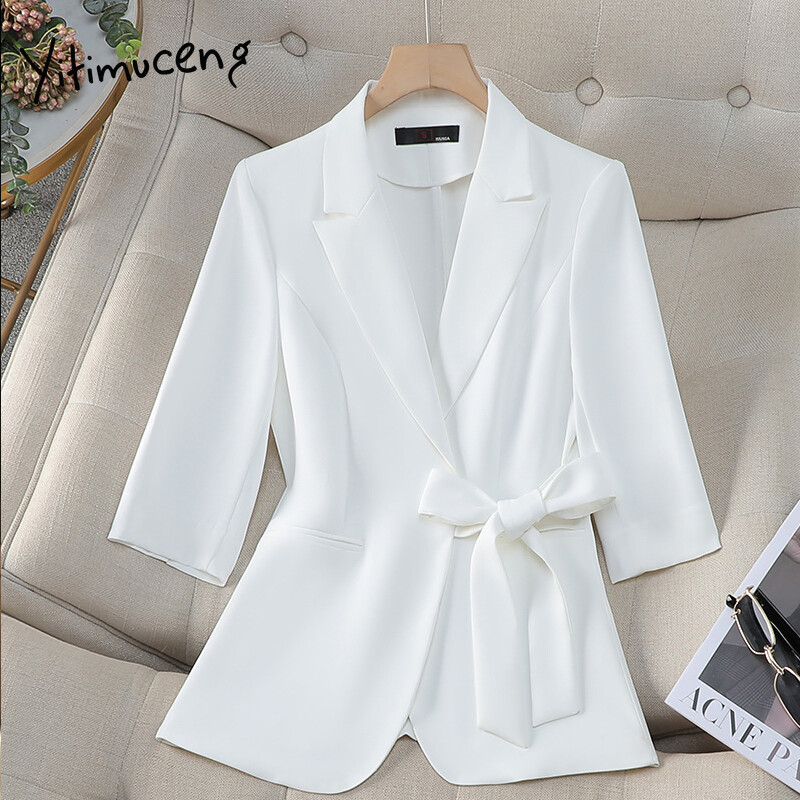 Elegantna uredska ženska odijela u francuskom stilu Svečana odjeća Nova moda 2024. Vintage sakoi s gumbima Ležerna ulična odijela s hlačama
