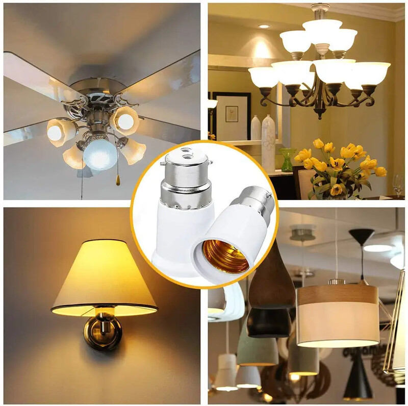 1/20 vnt E22 į E27 lempos lemputės lizdo pagrindo laikikliai keitiklis ugniai atsparus LED lempučių laikiklis šviesos konvertavimo adapterio apšvietimo dalys