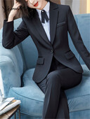 Yitimuceng Slim 4 daļiņu komplekti biroja apģērbam sievietēm, 2023. gada jauns modes žakete ar garām piedurknēm, eleganti vintage zīmuļu bikses, kostīmi ar augstu vidukli