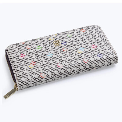 CH sieviešu monētu somiņa vienkrāsains dizains ar vairāku burtu reljefu standarta luksusa sieviešu naudas saspraudes modes klasisks sieviešu maks