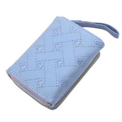 Ženski novčanik od PU kože, modni izvezeni ljubavni trostruki presavijeni mali novčanik, držač kartice, torbice s utorom za više kartica Novo