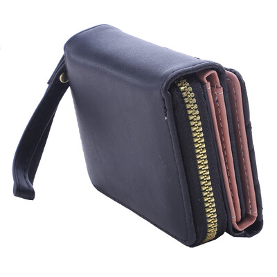 Ženski novčanik od PU kože, modni izvezeni ljubavni trostruki presavijeni mali novčanik, držač kartice, torbice s utorom za više kartica Novo