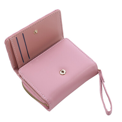 Ženski novčanik od PU kože, modni izvezeni ljubavni trostruki presavijeni mali novčanik, držač kartice, torbice s utorom za više kartica Novo