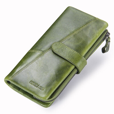 Kontaktov novi novčanik od prave kože, modna torbica za kovanice za žene, žene, dugi novčanici s spojkom i torbicama za mobitel Držač kartica