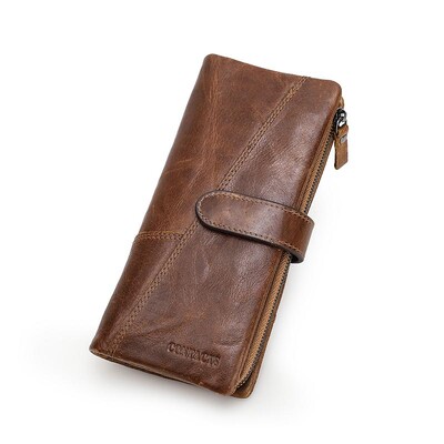 Kontaktov novi novčanik od prave kože, modna torbica za kovanice za žene, žene, dugi novčanici s spojkom i torbicama za mobitel Držač kartica